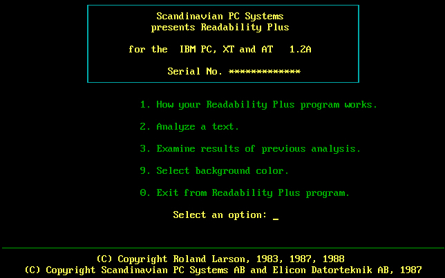 MS-DOS SHAREWARE: FROSTBYTE: READABLE