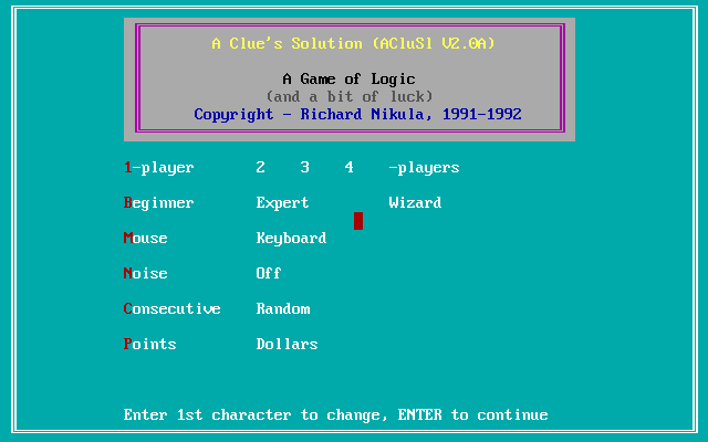A Clue's Solution