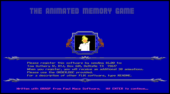 Animated Memory Game