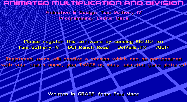 Animated Multiplication and Division