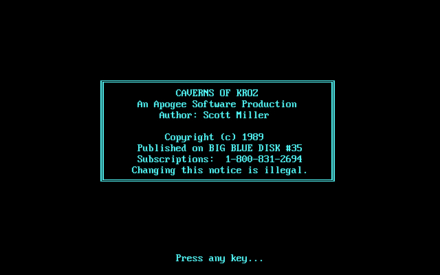 Caverns of Kroz
