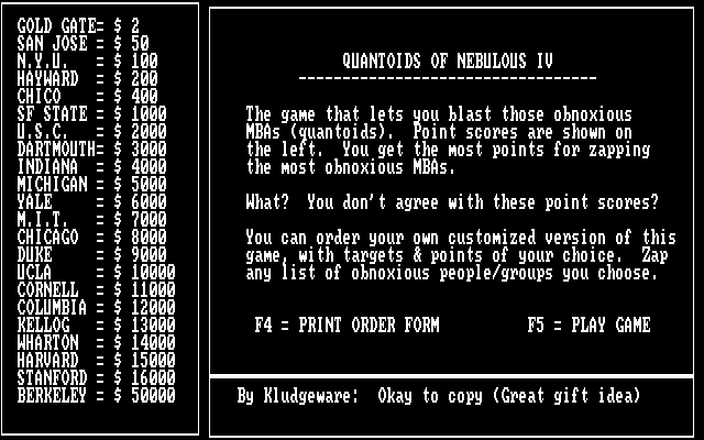 Quantoids of Nebulus IV