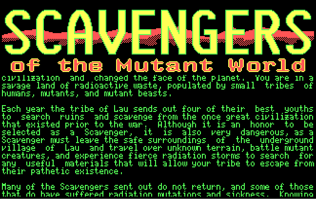 Scavengers of the Mutant World