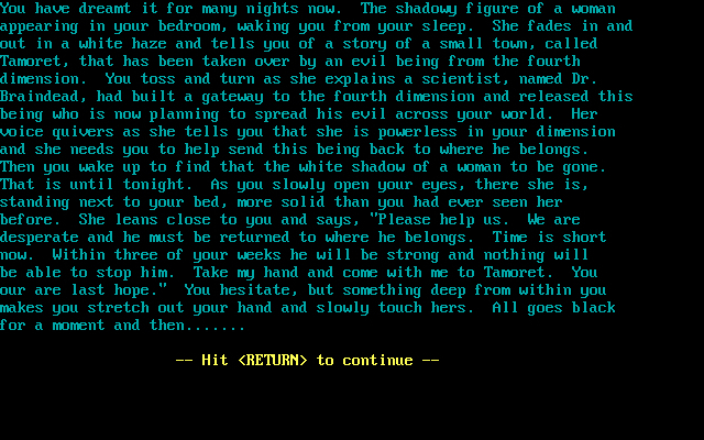 Tamoret: The Adventure to the Fourth Dimension