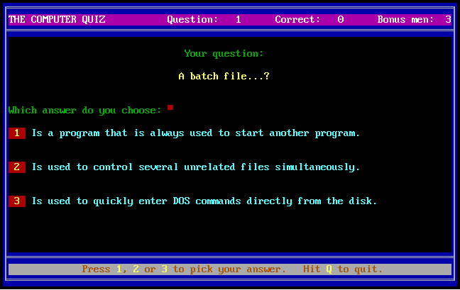 The Computer Quiz