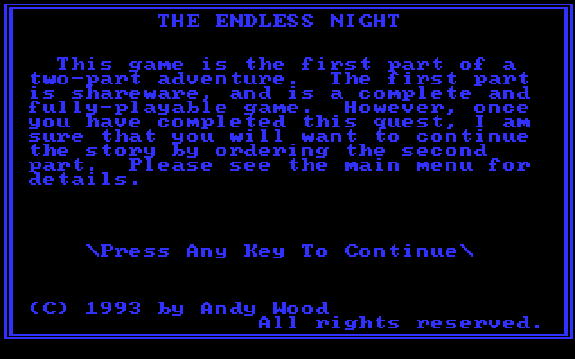 The Endless Night
