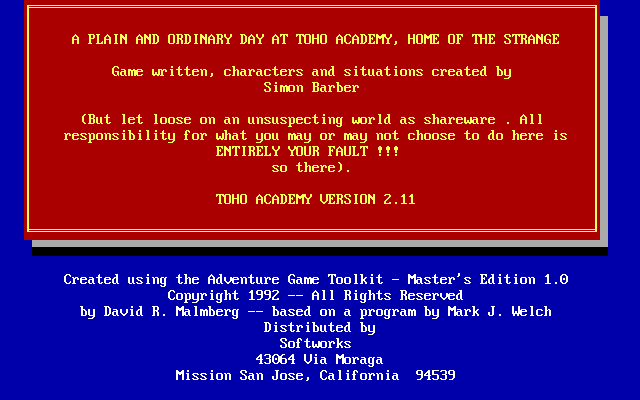 Toho Academy Adventure
