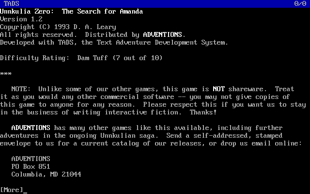 Unnkulia Zero: The Search for Amanda